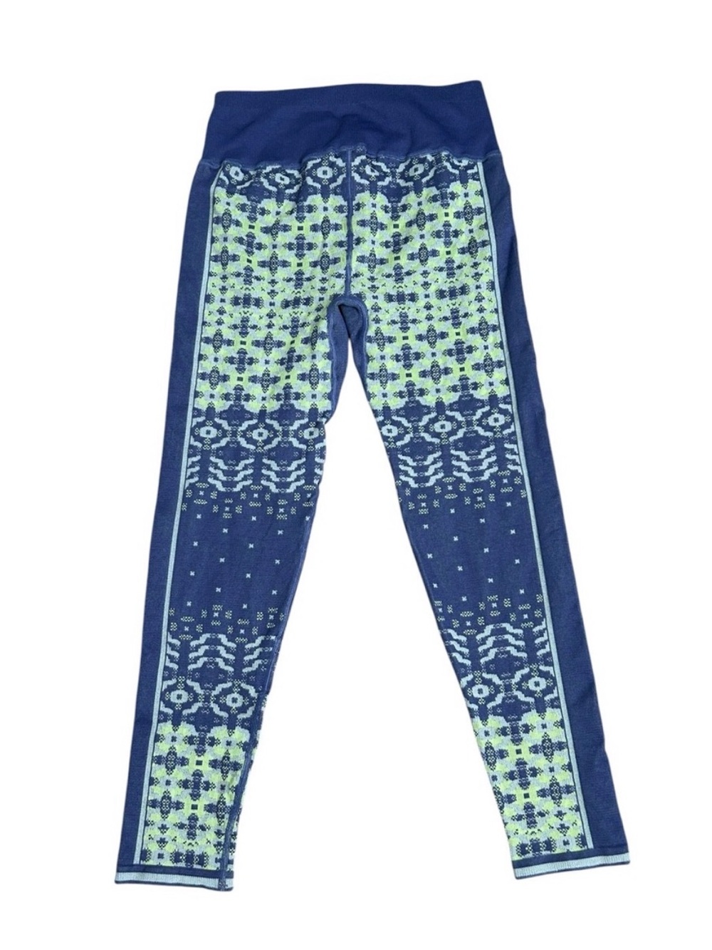 FREE PEOPLE Movement Myoko Jacquard Base Leggings in Purple Green NWOT $128